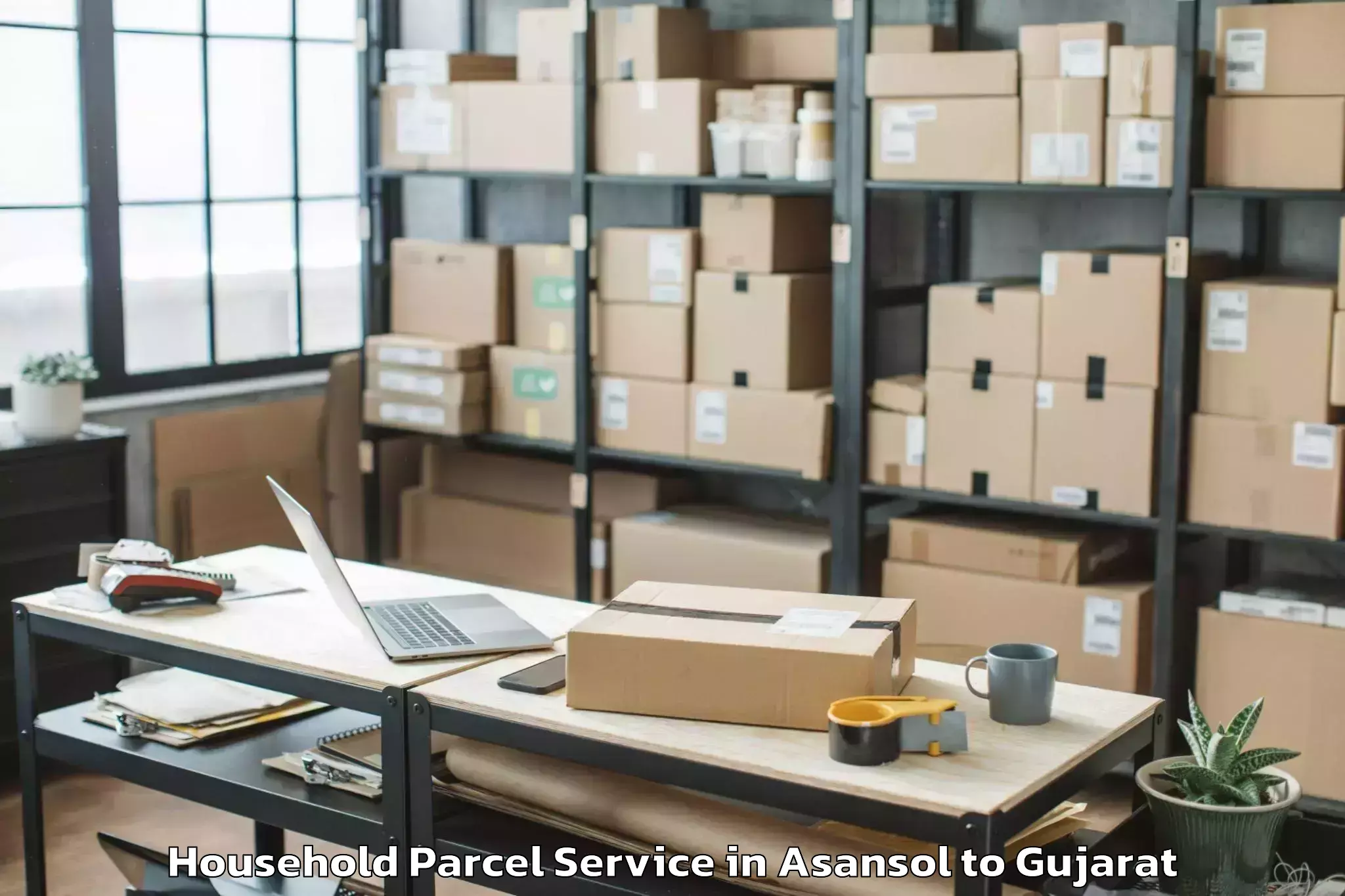 Book Your Asansol to Jamkandorna Household Parcel Today